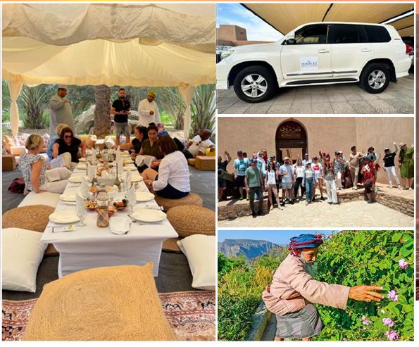 Miracle MICE collage — private dining, transport, group tours and farms