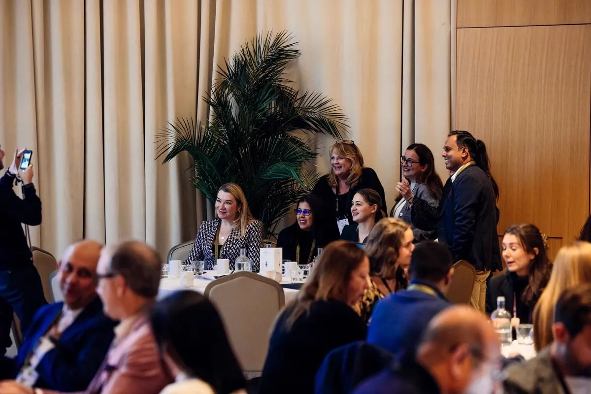 Delegates networking together at a travel workshop
