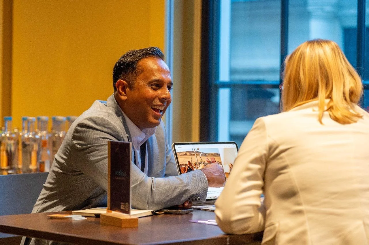 Miracle Oman representative in a meeting with a travel partner